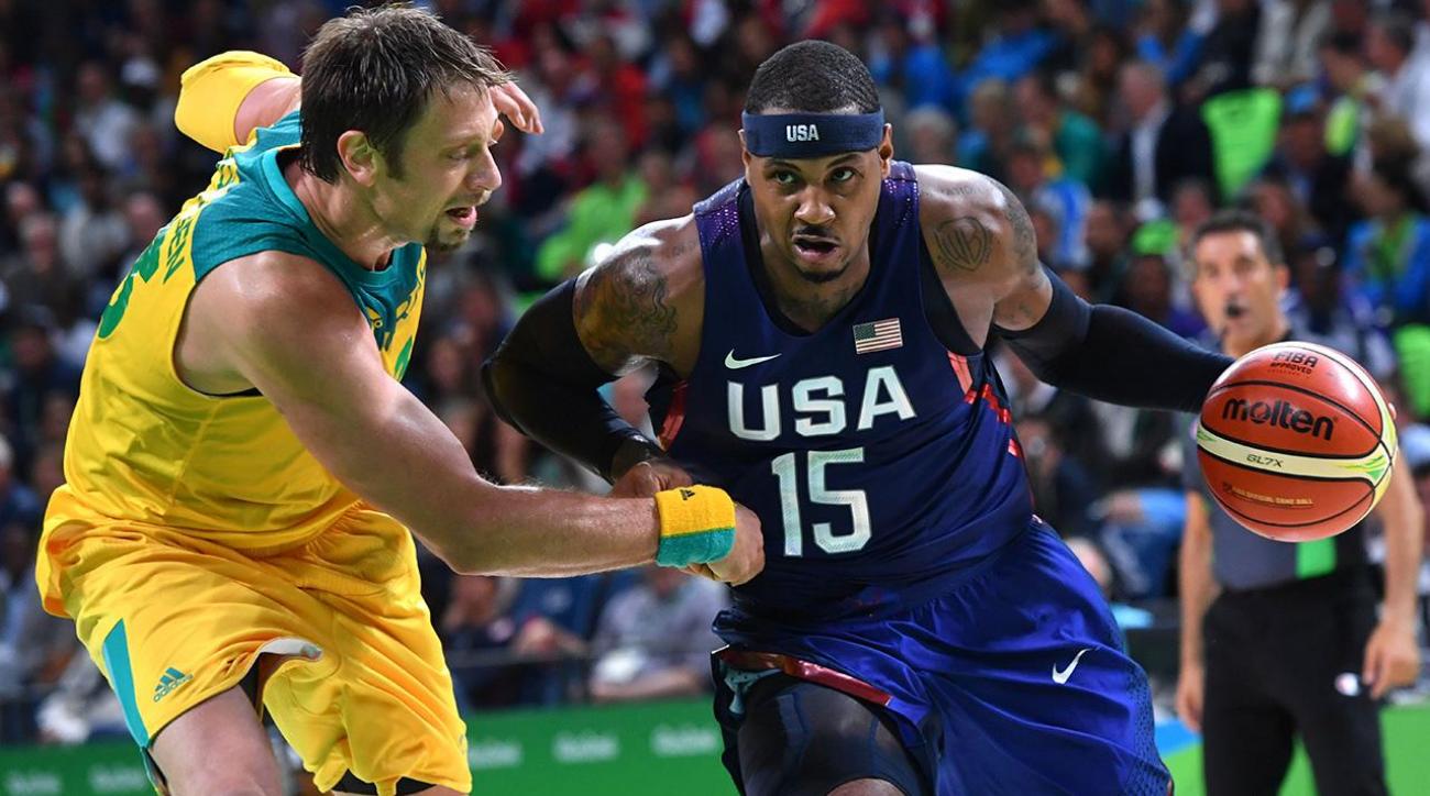 olympic basketball australia versus usa